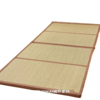 【H城外】地毯 地墊 榻榻米墊 涼席 加厚地墊 午休藤席墊(120x200cm 輕盈款易攜帶 5厘米折疊席 預售15天)