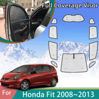 For Honda Fit Jazz GE6 GE7 GE8 GE9 GG3 GG 2008~2013 2009 2011 Car Sunshade Auto Accessories Sun Visor Protection Window Curtains