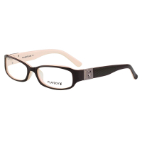 PLAYBOY-時尚光學眼鏡-咖啡配白-PB85237