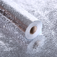 Silver Mirror Brushed Stainless Steel Self-Adhesive Metal Furniture Renovation Sticker Thick Wallpap