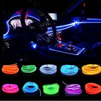 Neon Light Dance Party Atmosphere Decorative Lights DIY Costumes Flexible Glow EL Wire LED lamp Strip for Audi BMW car Interior