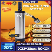 MAXPUMP Pompa Air Celup Portable Kecil DC 12V Diesel Pump Mini Oli Minyak Pompa Solar Celup Mini DC