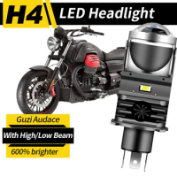 1pc H4 LED Projector Headlight Motorcycle 25W 50000LM Lens with Fan Cooling Automobile Hi Lo Beam Bulb For Guz Audace V7