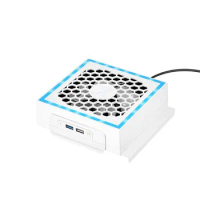 LED Cooling Fan Cooler 3 Gears Adjustable 5V 2.4A Cooling Fan Atmosphere Light Decoration Gaming Accessories for Xbox Series S