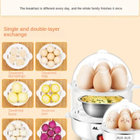 220V 1 Layer/2 Layers Automatic shut-off Egg Steamer with Multi-function Mini Food Steaming Cooker Egg Boiler