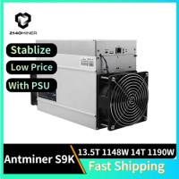 Bitmain Antminer S9K 13.5T/14T 1148W/1190W BTC BCH Miner Asic Miner with Power Supply Mining Farm Assembly Free Shipping