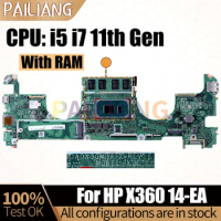 For HP X360 14-EA Laptop Mainboard DA0X3CMBAF0 i5-1135G7 i7-1165G7 i7-1195G7 With RAM M26865-601 Notebook Motherboard