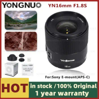 YONGNUO YN16mm F1.8S Camera Lenses 16MM DA DSM Large Aperture Wide Angel Prime Lens for Sony E Mount