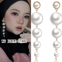 Anting Hijab Panjang Juntai Mutiara