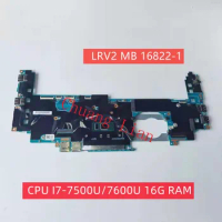 LRV2 MB 16822-1 For LENOVO Thinkpad X1 YOGA 2nd Gen Laptop motherboard with CPU I5 I7 7th Gen 8G 16G RAM 100% Fully Tested
