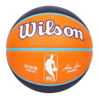 WILSON NBA城市系列-太陽-橡膠籃球 7號籃球-訓練 室外 室內 橘丈青白藍