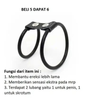 D158A Cockring cincin multifungsi 2 lubang premium cincin gelang karet silikon silicon silica lembut