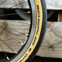 ultralight bike 16x1.35 349 folding tire for bike 35-349 yellow edge anti puncturefor brompton