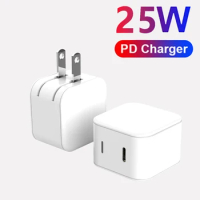25W USB-C Fast Charging Plug US Standard Charger Type-C Mobile Phone Travel Charger Universal Power Adapter For iPhone Samsung