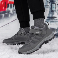 New 2023 Men's Winter Boots Warm Snow Women Boots Men High Quality Big Size 39-48 Work Casual Shoes High Top Non-slip Ankle Boot