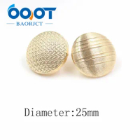 OOOT BAORJCT A-19512-547,10pcs/Lot 25/35mm,High quality gold Metal Button,Art buttons clothing accessories DIY materials