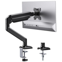 Single Monitor Bracket Up To 32 Inches And 19.8 Lbs Per Screen Computer Desk Mount Stand Adjustable Gas Spring
