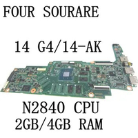 For HP Chromebook 14 G4 14-AK Laptop Motherboard with N2840 CPU and 2GB/4GB RAM DA0Y0JMB6D0 830880-001 Mainboard