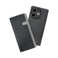 【CASE SHOP】OPPO A5 Pro 前收納側掀皮套-黑(內襯卡片夾層 翻蓋站立)