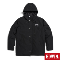 【EDWIN】男裝 都會羽絨夾克連帽外套(黑色)