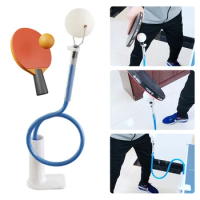 Table Tennis Ball Trainer Fixed Table Tennis Training Device Rapid Rebound Ping Pong Robot Trainer with Table Clamp for Exercise