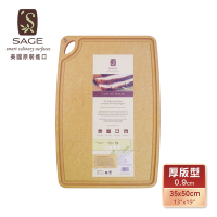 【美國SAGE】美國原裝進口抗菌無毒木砧板(厚版型)35x50x0.9cm