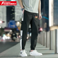 Leverkusen勒沃庫森德甲冬休閑長褲子工裝褲足球寬松加絨加厚束腳
