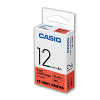 CASIO 卡西歐 XR-12RD1 12mm 紅底黑字 標誌帶/標籤帶