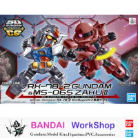 Bandai Original SDCS Cross Silhouette RX-78-2 and Zaku II set Action Figure Assembly Model Kit Collectible Gifts