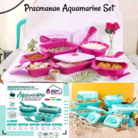 AQUAMARINE SET PRASMANAN TEMPAT KOTAK PIKNIK BIGGY isi 6 SET