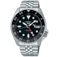 【SEIKO 精工】5 Sports系列 Lineup GMT兩地時間 機械腕錶 4R34-00A0D/SSK001K1(SK034)