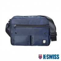 【K-SWISS】運動斜肩包 Shoulder Bag-藍(BG371-426)
