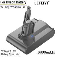 Vacuum Cleaner Battery for Dyson V7, SV11, V7 Animal, V7 Motorhead Battery (21.6V, 6800mAh)