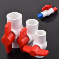 1-3pcs 20 25 32 40 5063mm White PVC Globe Valve Agriculture Garden Irrigation Water Pipe Connectors Water Supply Fittings Joint