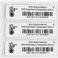 Barcode Printing UHF RFID Passive Temperature Sensor Sticker Tag for food medicine pharmacy