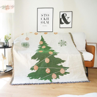 聖誕樹系列裝飾毯沙發毯露營休閑毯掛毯民宿節日氣氛毯子