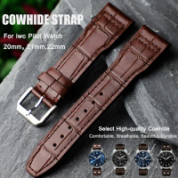 20mm 21mm 22mm Watchband for IWC Pilot CLASSIC,SPITFIRE,LE PETIT PRINCE Watch Strap Calf Genuine Leather Bracelet Watch Band