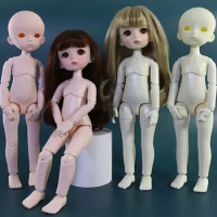 1/6 BJD Doll Boy and Girl 20 Ball Jointed Swivel White Skin Naked No Makeup Plaything for Girls Toys