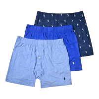 Polo Ralph Lauren Stretch Classic Fit 棉質寬鬆四角褲-淺藍、藍、藏青 三入組