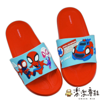 【樂樂童鞋】限量特價 台灣製蜘蛛人拖鞋-紅色(男童鞋 兒童拖鞋 大童鞋 拖)