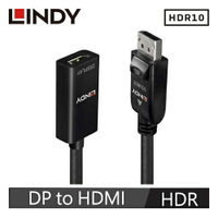 【最高22%回饋 5000點】LINDY林帝 主動式 DISPLAYPOR公 To HDMI母 HDR轉接器