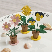 伊和諾 兒童益智成人手工DIY立體3D紙質紙藝花朵盆栽擺件裝飾手工拼裝微型迷你紙模型玩具  鐳射紙制模型JZ