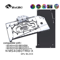 Bykski N-MS4080TRIO-X GPU Block for MSI RTX4080 Suprim X / RTX4080 GAMING X TRIO 24G , Video Card Water Cooler / Copper Radiator