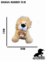 mainan boneka binatang hewan singa & anak, gajah, dan monyet  mainan anak-anak lembut  singa coklat 