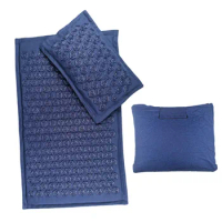 Lotus Spike Acupressure Mat Cushion Nature Acupuncture Pad Linen Coconut Palm Massage Mat Yoga Mat Sport Pillow Mat Bag
