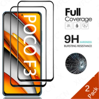 2Pack Screen Film on Poco F3 Full Coverage Screen Protector Glass for Xiaomi Poco F3 Pokof3 Pocco3 F 3 Protective Glass Sheet 9H