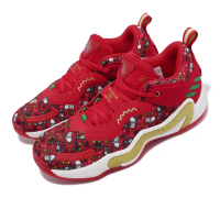 【adidas 愛迪達】籃球鞋 D.O.N. Issue 3 GCA 男鞋 紅 金 聖誕配色 蜘蛛人 米契爾 愛迪達(GY0322)