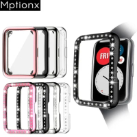 Case for Huawei Watch fit Cover Plated Accessories Bumper All-Around Screen Protector and Bling Case for Huawei Watch fit