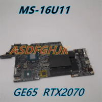 MS-16U11 Original Mainboard For MSI GE65 RAIDER 9SF MS-16U1 Laptop Motherboard With I7-9750H CPU RTX2070 Tested Fast Shipping