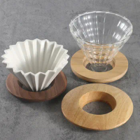 Coffee Dripper Holder Tray Wooden Pour Over Cone Dripper Coffee Filter Dripper Stand Origami Dripper Holder Tea Strainer Holder